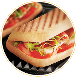 Panini Mozzarella – roher Schinken